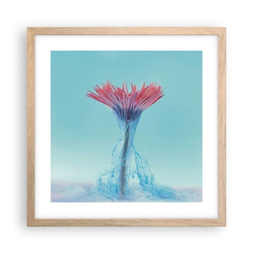 Poster in einem Rahmen aus heller Eiche - In einer belebenden Umarmung - 40x40 cm