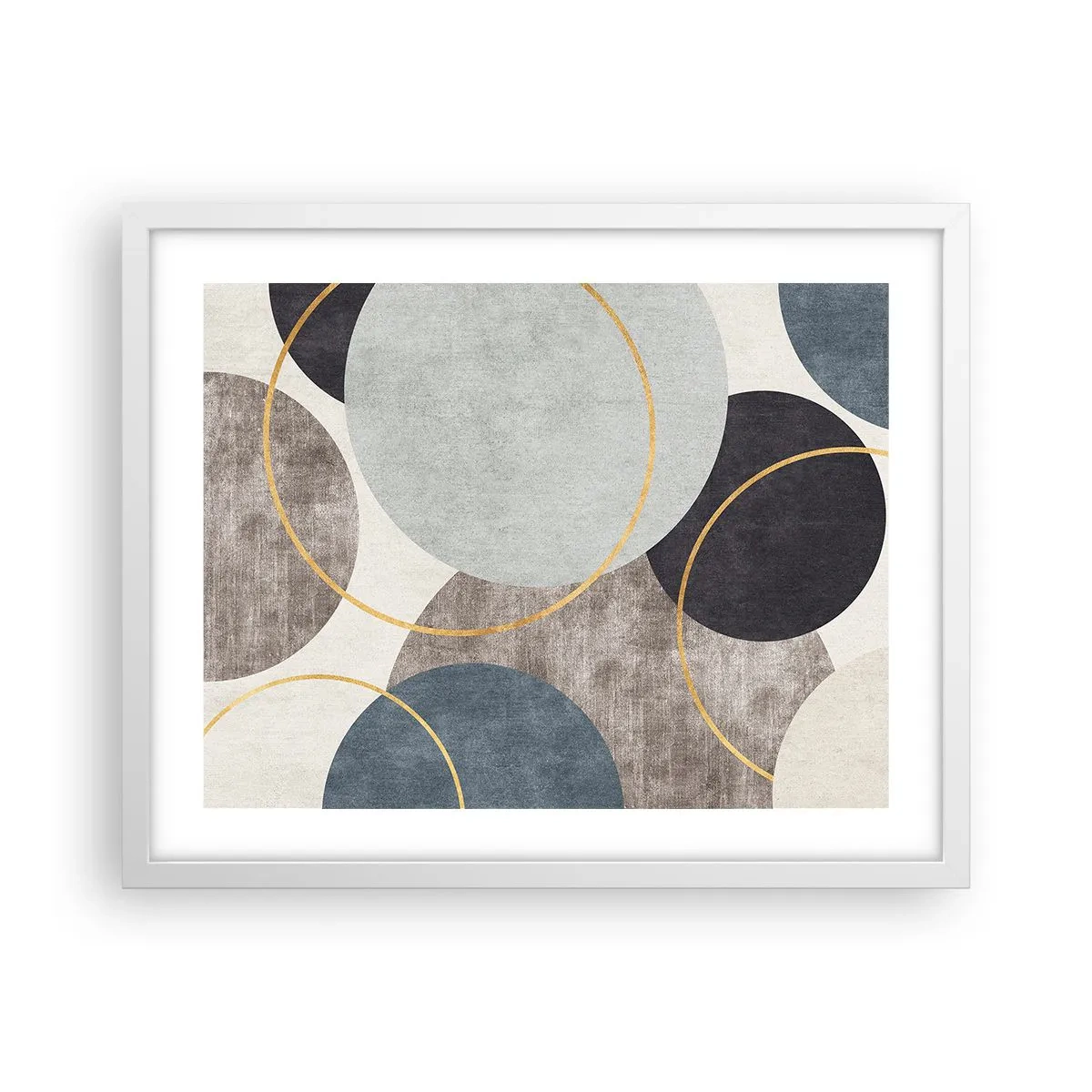 Poster in einem weißen Rahmen - Rad für Rad - 50x40 cm