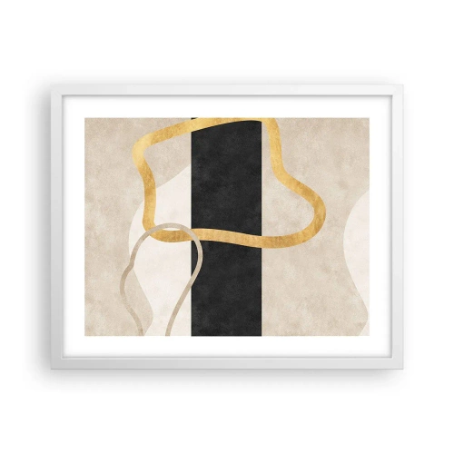 Poster in einem weißen Rahmen - Schleifenformen - 50x40 cm