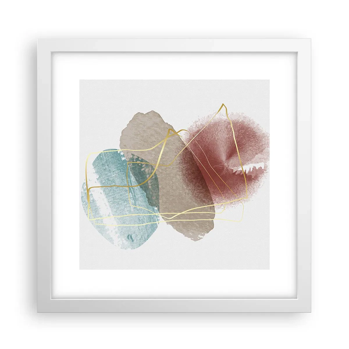 Poster in einem weißen Rahmen - Korallen des Weltraums - 30x30 cm