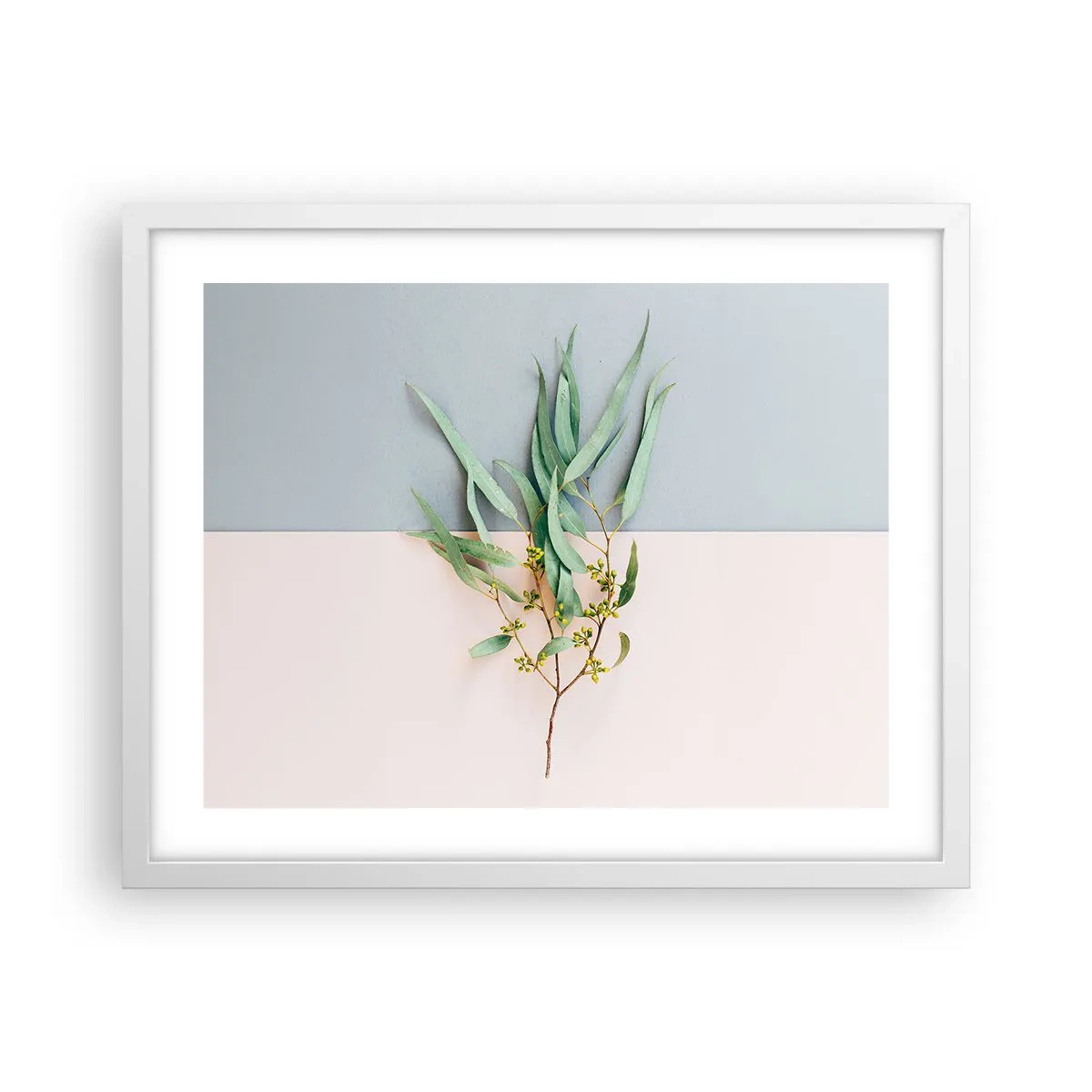Poster in einem weißen Rahmen - Pastellige Subtilität - 50x40 cm