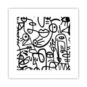 Poster - Gesichter und Luftspiegelungen - 30x30 cm