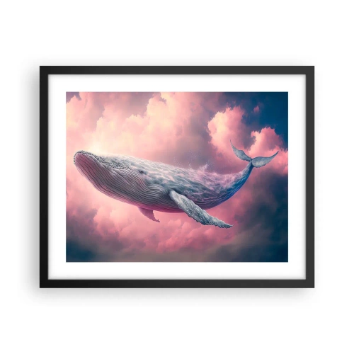 Poster in einem schwarzem Rahmen - Reibe deine Augen - 50x40 cm