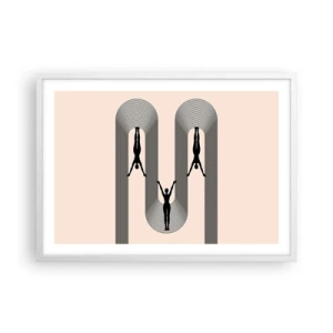 Poster in einem weißen Rahmen - Verkehrt herum - 70x50 cm