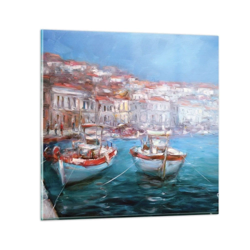Glasbild - Bild auf glas - Italienische Bucht - 30x30 cm
