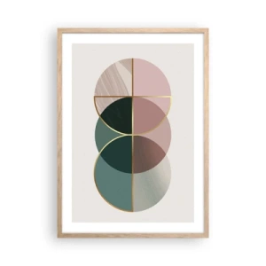 Poster in einem Rahmen aus heller Eiche - Ein Rad hinter dem anderen… - 50x70 cm