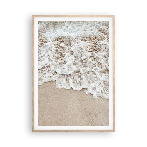 Poster in einem Rahmen aus heller Eiche - Ich komme gleich wieder - 70x100 cm