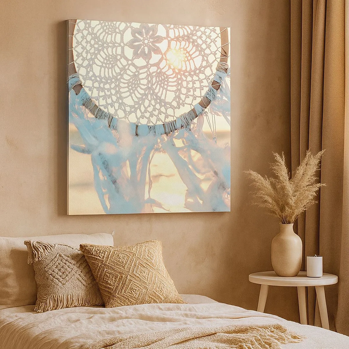 Bild auf Leinwand - Leinwandbild - Totem aus Spitze - 30x30 cm