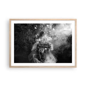 Poster in einem Rahmen aus heller Eiche - Mutter selbst - Natur - 70x50 cm