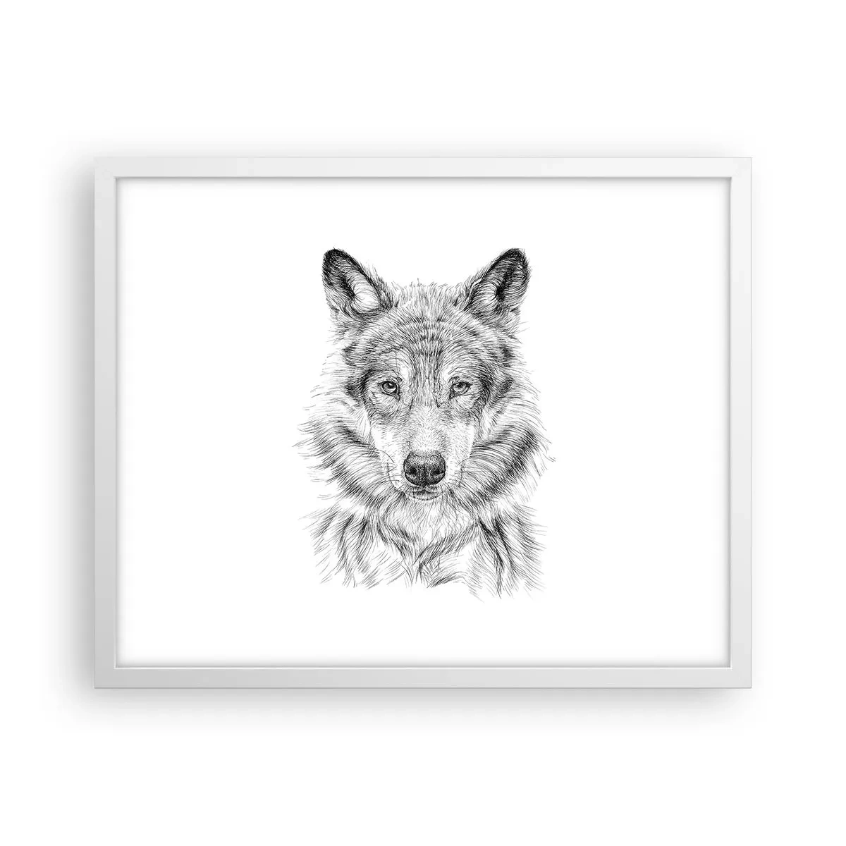 Poster in einem weißen Rahmen - Ein geborener Anführer - 50x40 cm