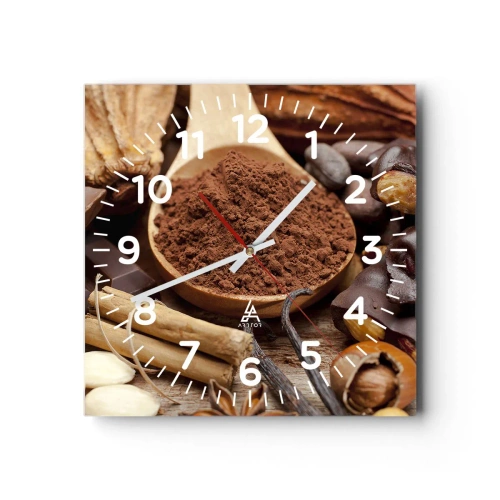 Wanduhr - Glasuhr - Die Beste gegen Sorgen - 40x40 cm