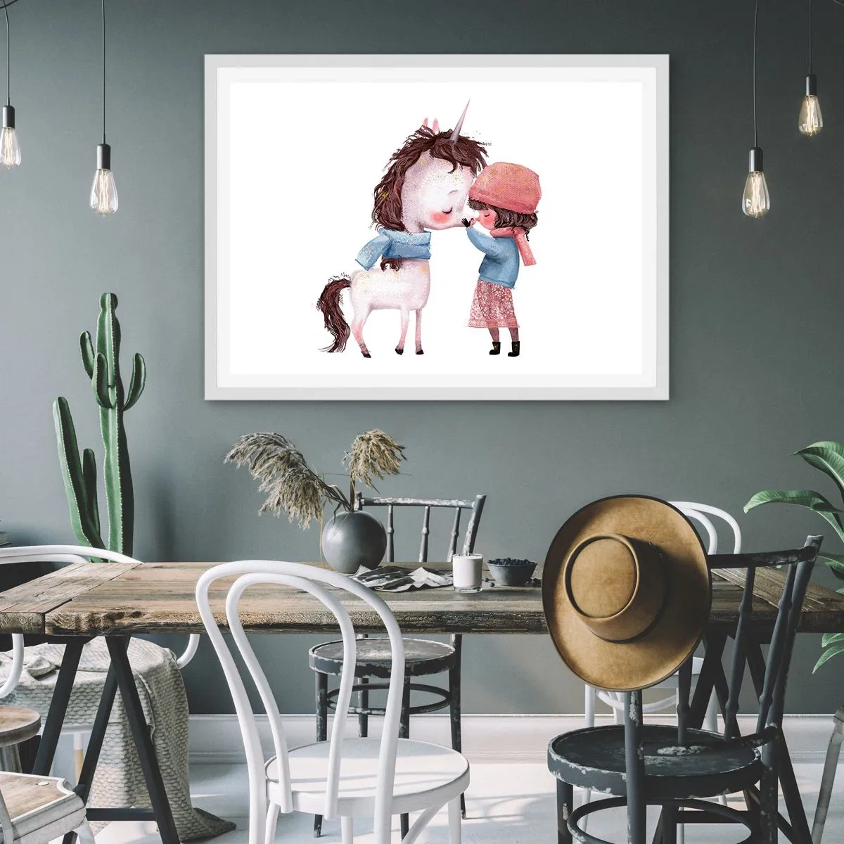 Poster in einem weißen Rahmen - Ein Wintermärchen - 91x61 cm