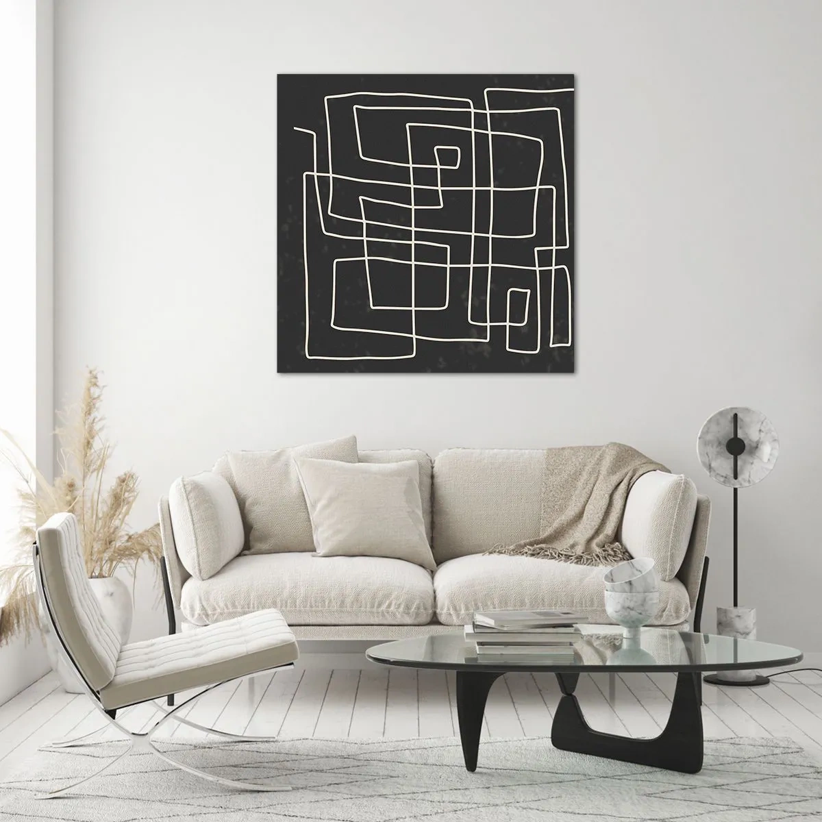 Glasbild - Bild auf glas - Nicht so einfach - 60x60 cm