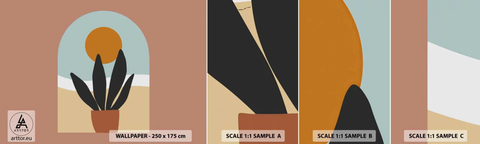 Fototapeten Muster Selbstklebend Deluxe Sticker - Kleine Freuden - Blume, Fenster, Stück - 100x30 cm