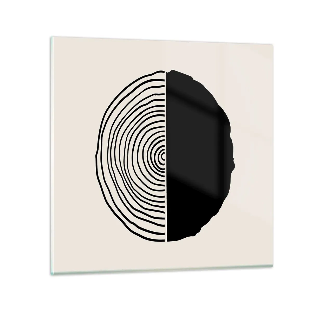 Glasbild - Bild auf glas - Halb und halb - 70x70 cm