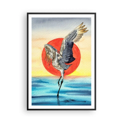 Poster in einem schwarzem Rahmen - Es ist Zeit zurückzugehen - 70x100 cm