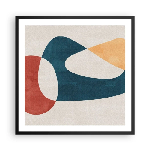 Poster in einem schwarzem Rahmen - Einflüsse und Metamorphosen - 60x60 cm