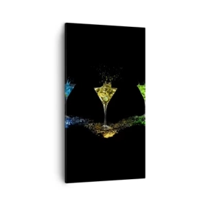 Bild auf Leinwand - Leinwandbild - Farben der Freude in Kristallglas - 45x80 cm