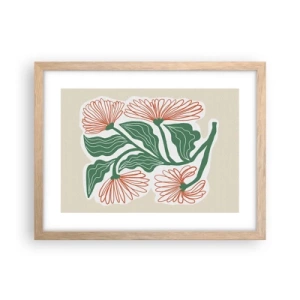 Poster in einem Rahmen aus heller Eiche - Im Folkstil und modern - 40x30 cm