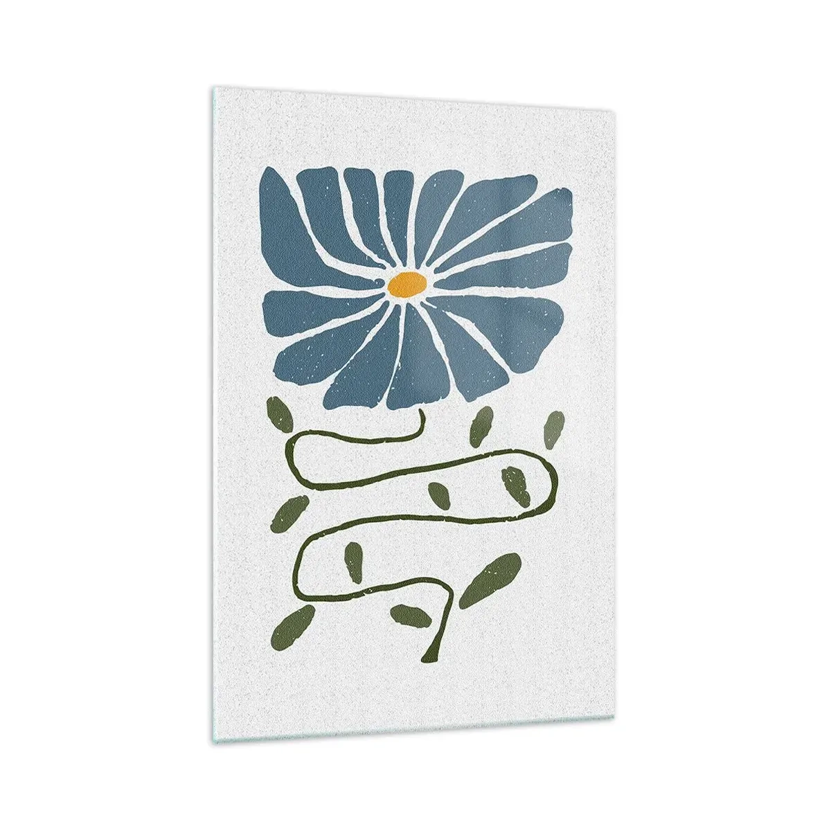 Glasbild - Bild auf glas - Zweig für eine Blume - 70x100 cm