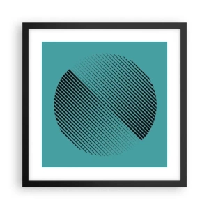 Poster in einem schwarzem Rahmen - Kreis – eine geometrische Variante - 40x40 cm