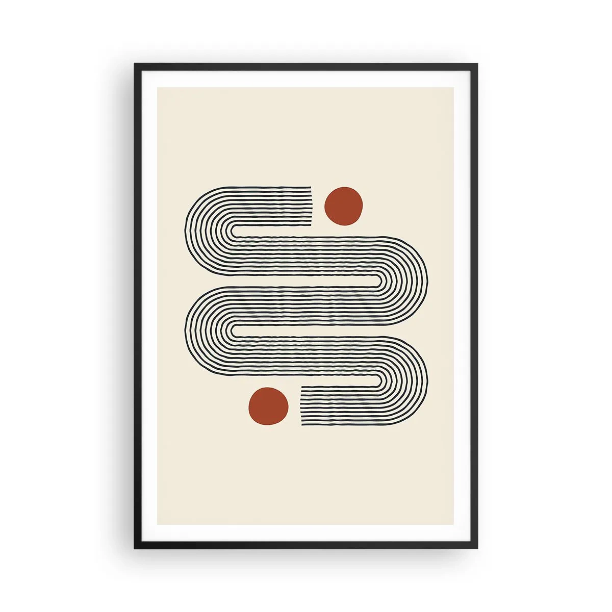 Poster in einem schwarzem Rahmen - Vom Anfang bis zum Ende - 70x100 cm