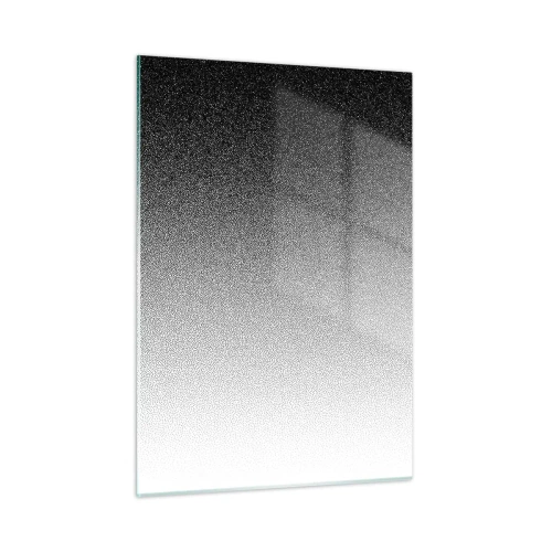 Glasbild - Bild auf glas - Schwarz-Weiß-Farbverlauf mit Körnigkeits- und Lichteffekten - 50x70cm - Dem Licht entgegen - Moderne Wanddekoration für Wohnzimmer und Schlafzimmer ARTTOR