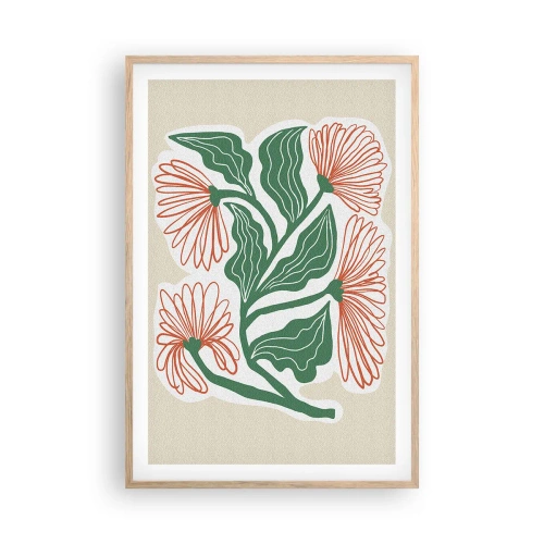 Poster in einem Rahmen aus heller Eiche - Im Folkstil und modern - 61x91 cm