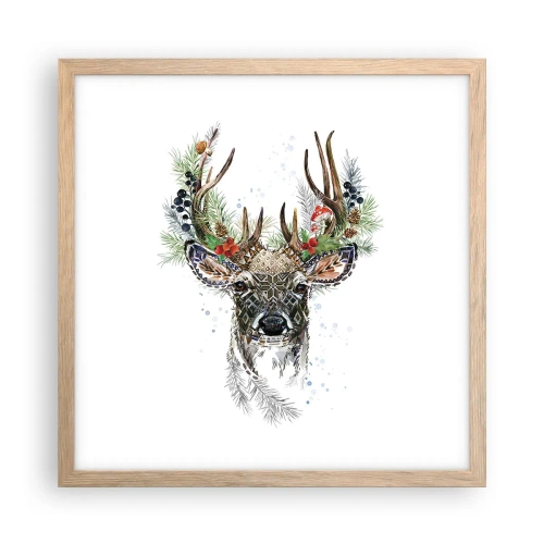 Poster in einem Rahmen aus heller Eiche - Im festlichen Gewand - 40x40 cm