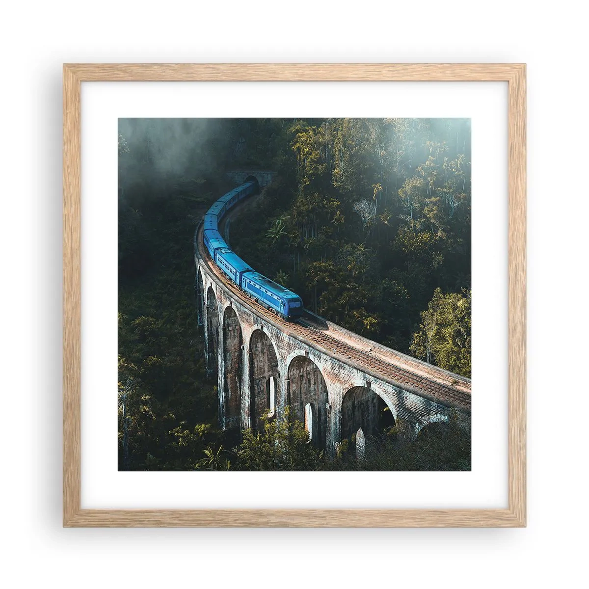 Poster in einem Rahmen aus heller Eiche - Neigung zur Natur - 40x40 cm