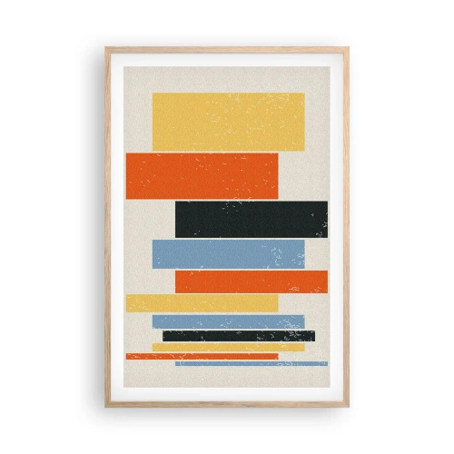 Poster in einem Rahmen aus heller Eiche - Musiknotation - 61x91 cm