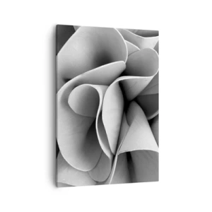 Bild auf Leinwand - Leinwandbild - Schwarz-weiße Details abstrakter Formen - 50x70cm - Es passiert im Weltraum - Moderne Wanddekoration für Wohnzimmer und Schlafzimmer ARTTOR