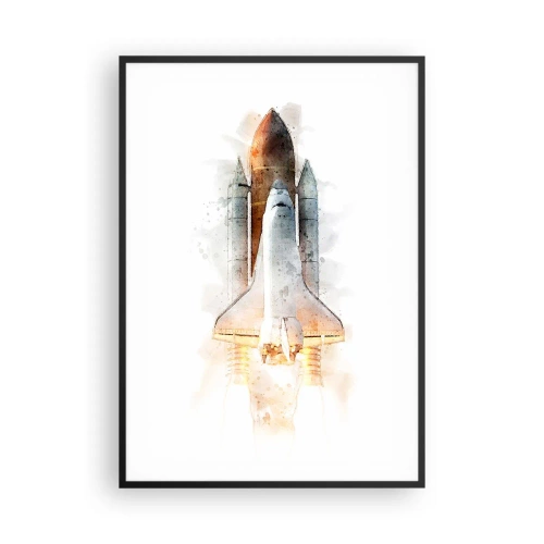 Poster in einem schwarzem Rahmen - Entdecker für den Anfang - 70x100 cm