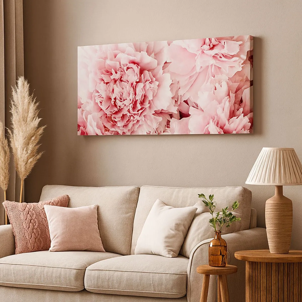 Bild auf Leinwand - Leinwandbild - Rosa Traum - 100x40 cm