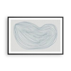 Poster in einem schwarzem Rahmen - Das Lächeln der Wassertropfen - 91x61 cm