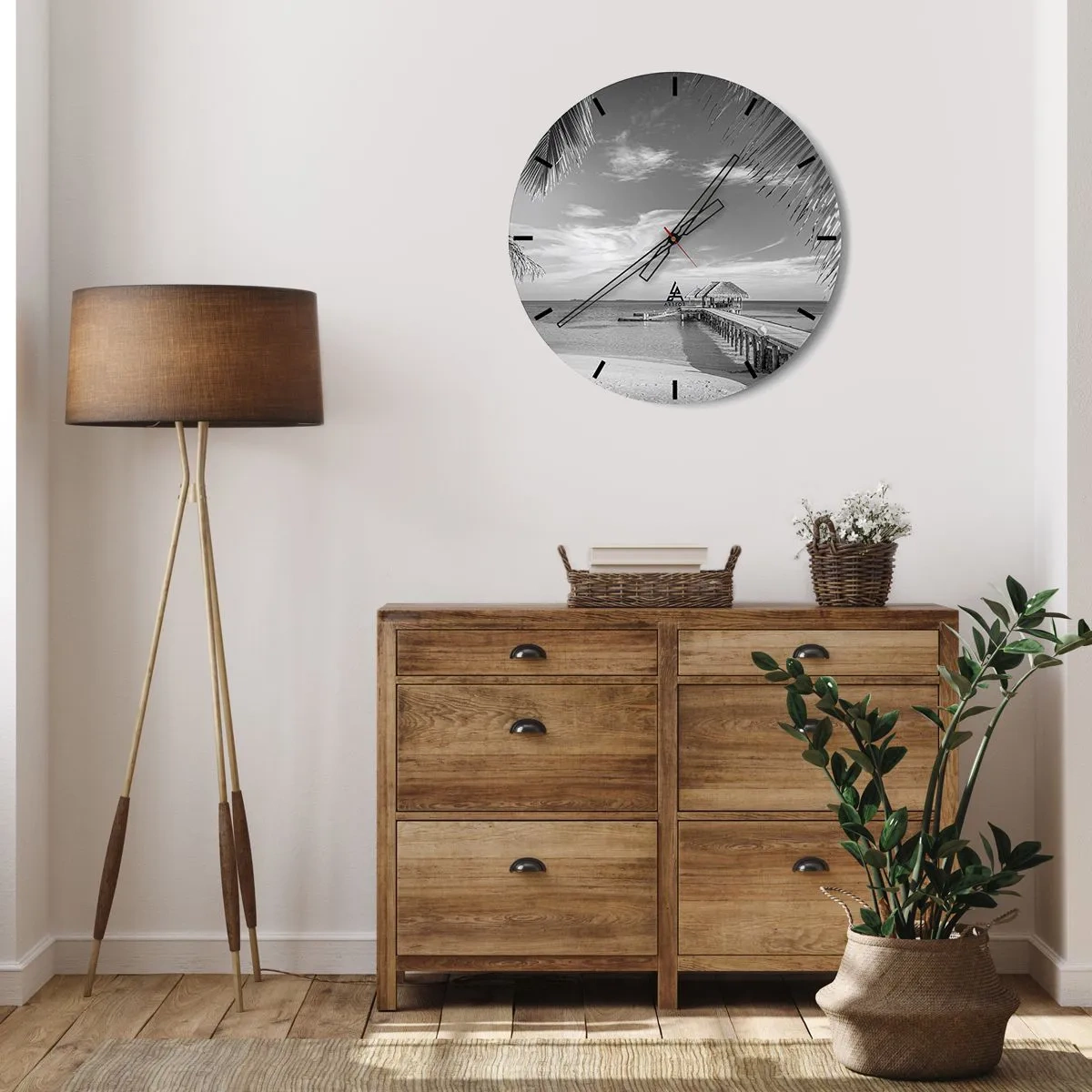 Wanduhr - Glasuhr - Erinnerung oder Traum? - 40x40 cm