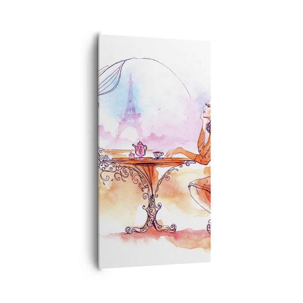 Bild auf Leinwand - Leinwandbild - Pariser Chic - 65x120 cm