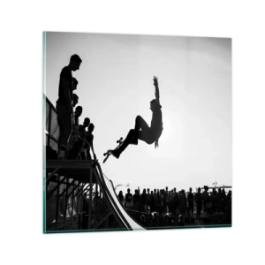 Glasbild - Bild auf glas - Helden und Zuschauer - 30x30 cm