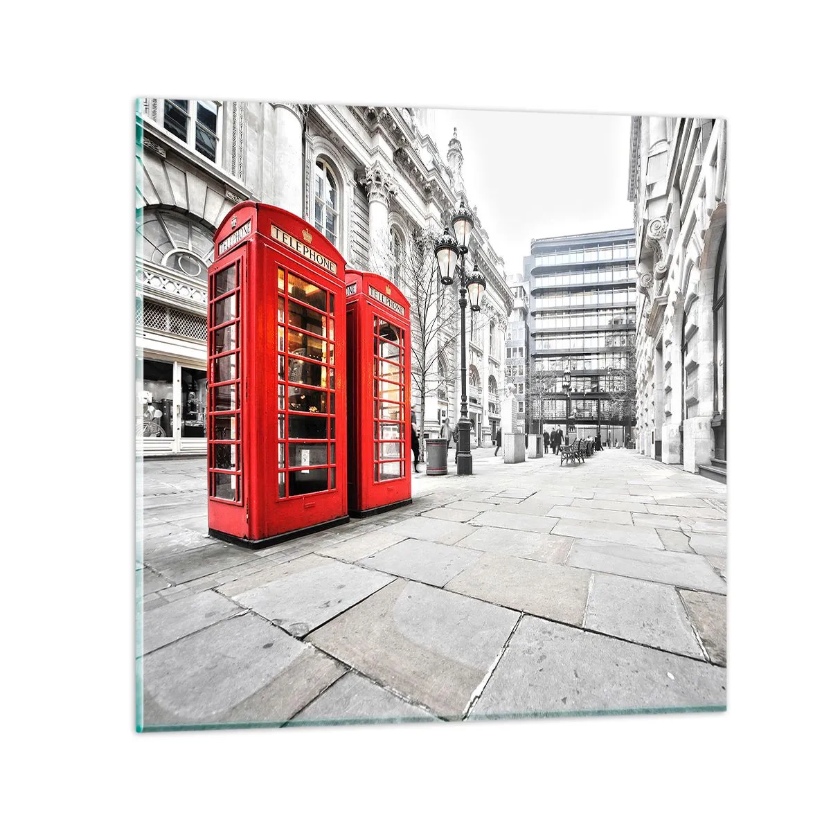 Glasbild - Bild auf glas - Willkommen in London - 30x30 cm