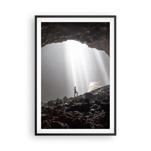 Poster in einem schwarzem Rahmen - Die leuchtende Grotte - 61x91 cm