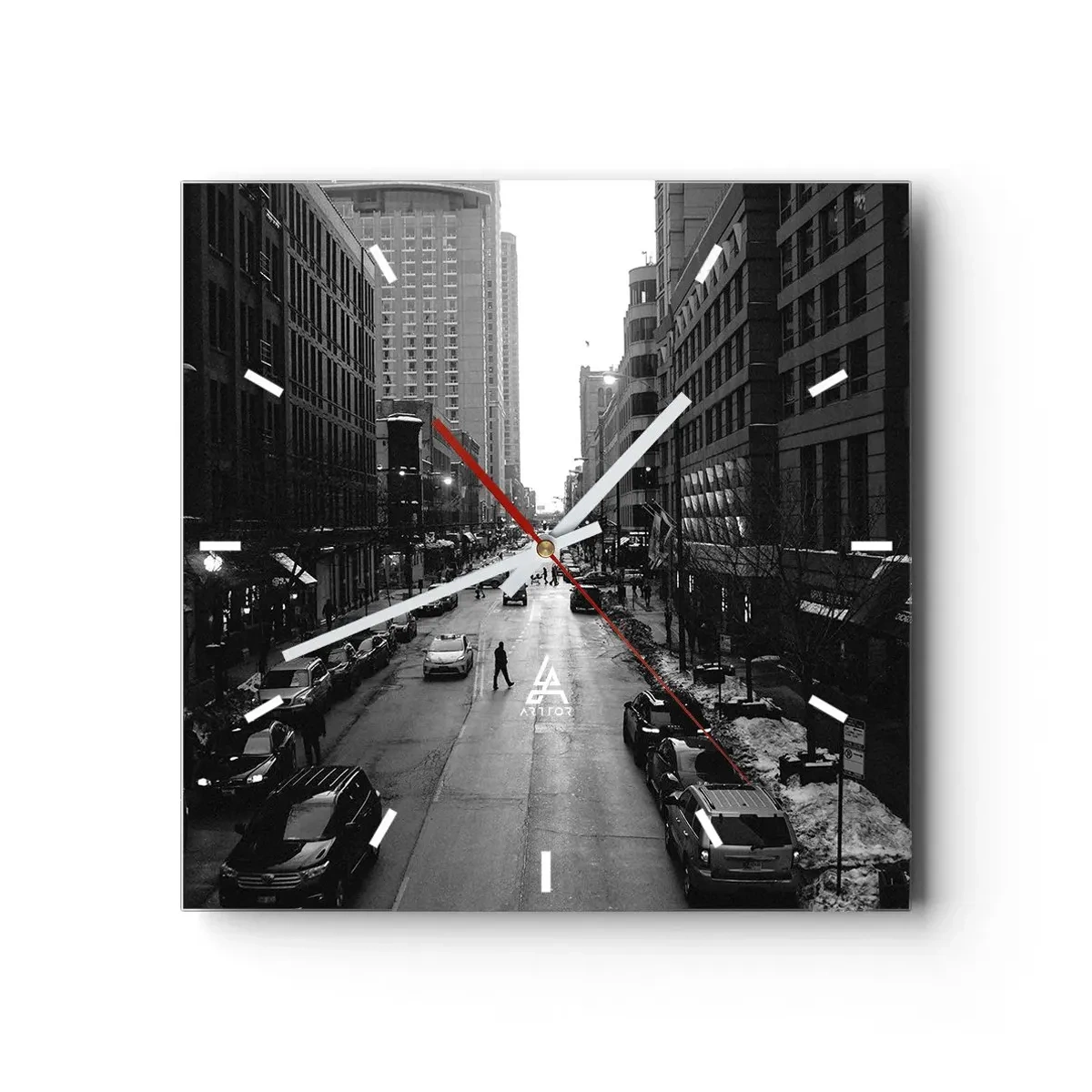 Wanduhr - Glasuhr - Ein weiterer Tag wie jeder andere Tag - 40x40 cm