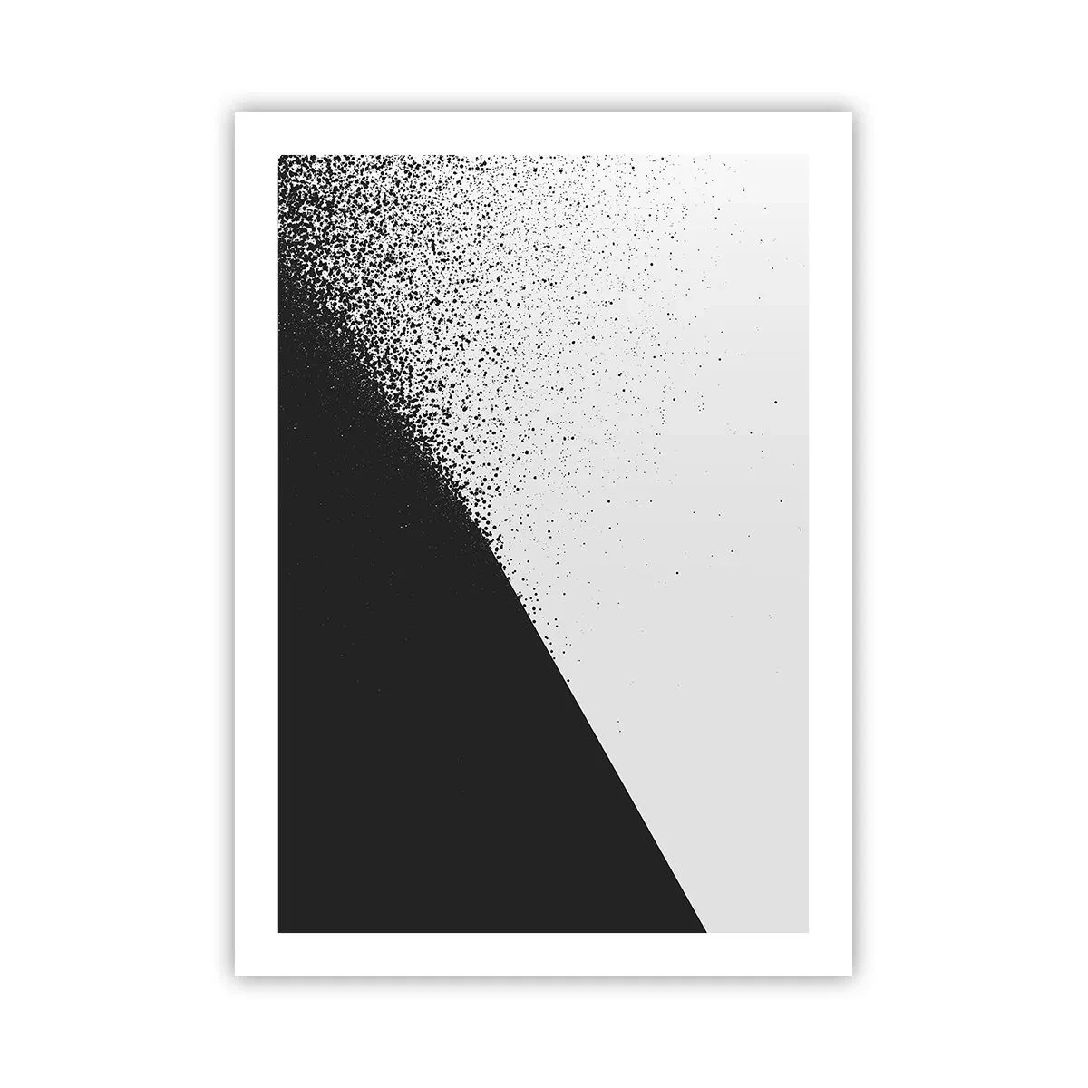 Poster - Abstraktes Muster in Schwarz und Weiß - 50x70cm - Immer schneller, immer mehr - Moderne Wanddekoration für Wohnzimmer und Schlafzimmer ARTTOR