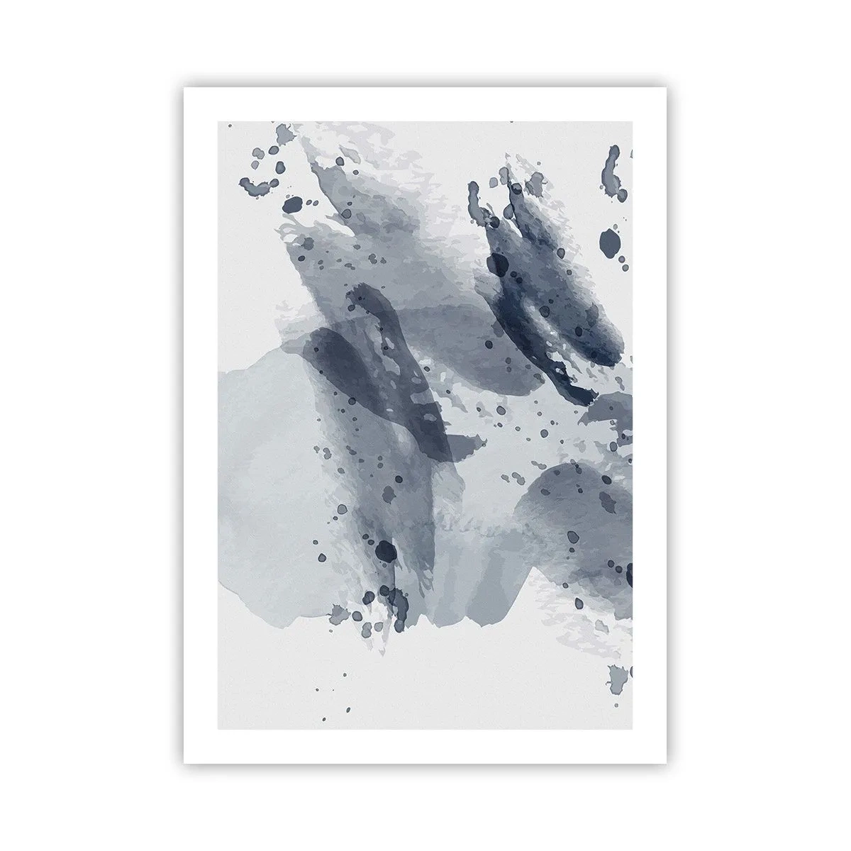 Poster - Abstrakte Aquarellmalerei, inspiriert von der Natur des Wassers - 50x70cm - Eine Studie über die Natur des Wassers - Moderne Wanddekoration für Wohnzimmer und Schlafzimmer ARTTOR