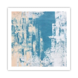 Poster - Durch einen Eiszapfen - 60x60 cm