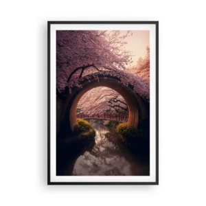 Poster in einem schwarzem Rahmen - Japanischer Frühling - 61x91 cm