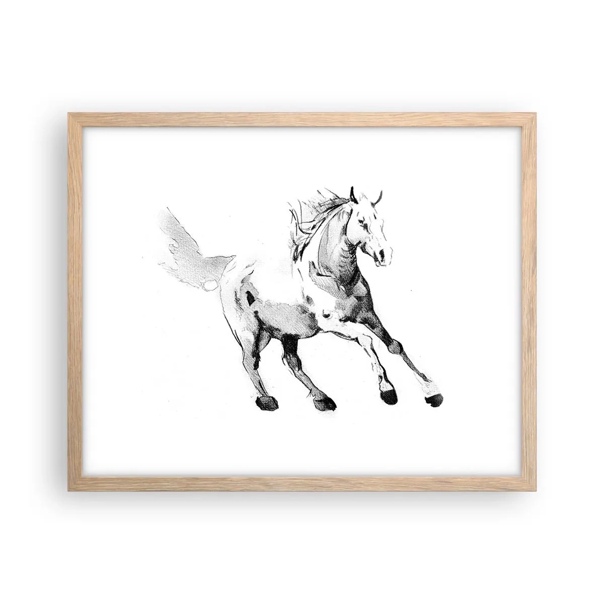 Poster in einem Rahmen aus heller Eiche - Ungezähmte Seele - 50x40 cm