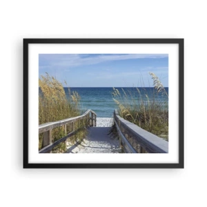 Poster in einem schwarzem Rahmen - In der Sonne, im Wind - 50x40 cm