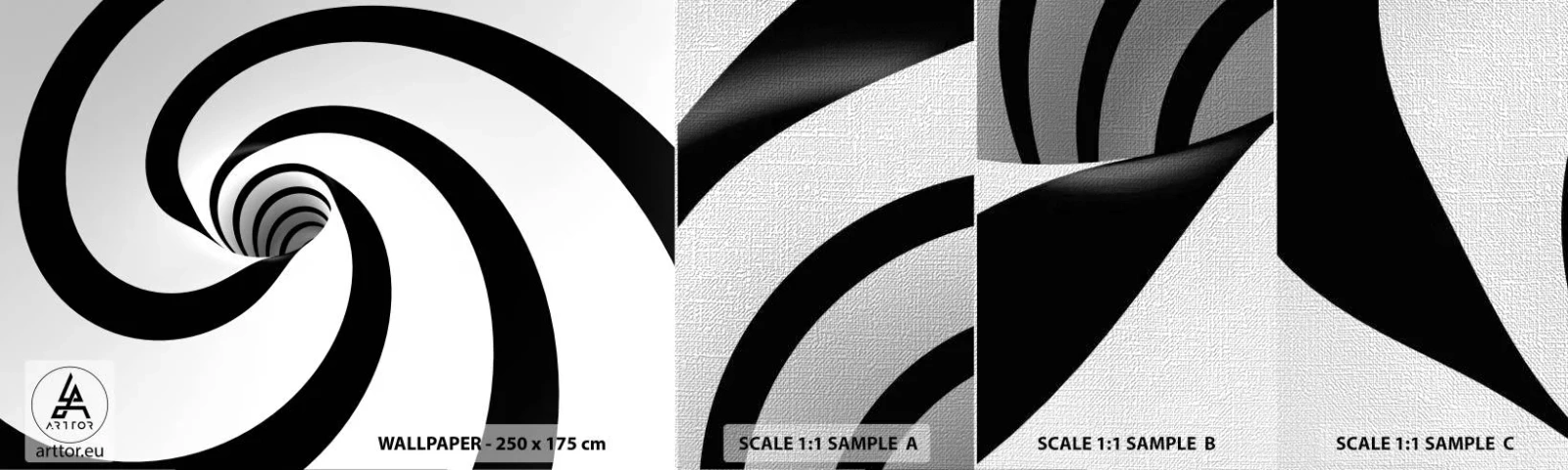 Fototapeten Muster Premium Canvas - Dem Wirbel nachgeben? - Abstraktion, 3D, Wirbel - 100x30 cm