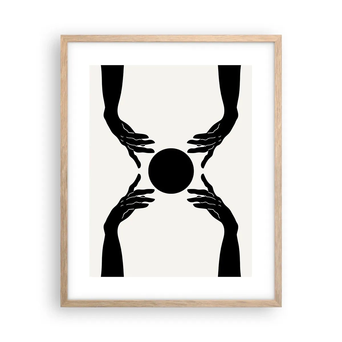 Poster in einem Rahmen aus heller Eiche - Geheimes Zeichen - 40x50 cm