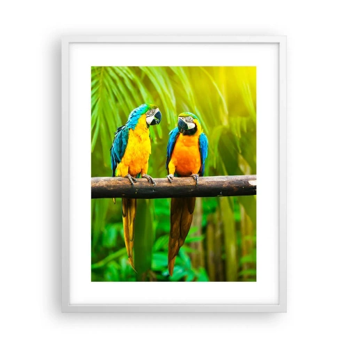 Poster in einem weißen Rahmen - Und hast du gehört, dass sie ...? - 40x50 cm